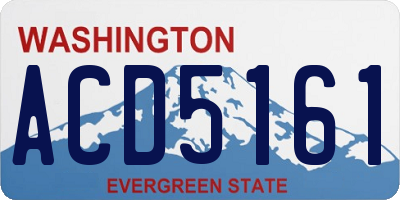 WA license plate ACD5161