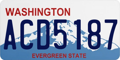 WA license plate ACD5187