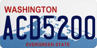 WA license plate ACD5200