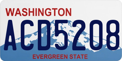 WA license plate ACD5208