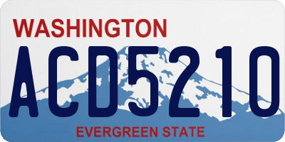 WA license plate ACD5210