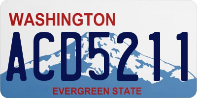 WA license plate ACD5211