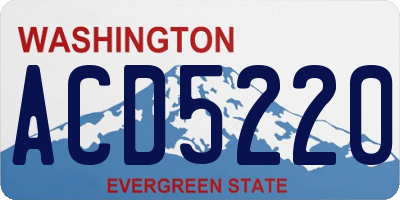 WA license plate ACD5220