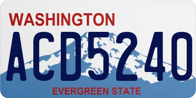 WA license plate ACD5240