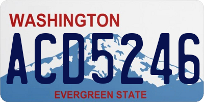 WA license plate ACD5246