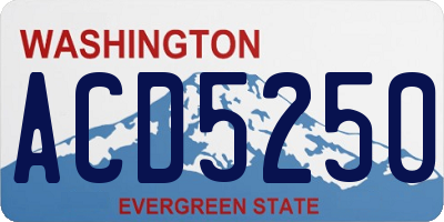 WA license plate ACD5250