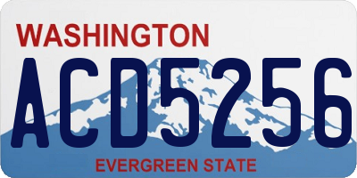 WA license plate ACD5256