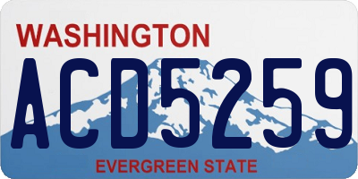 WA license plate ACD5259
