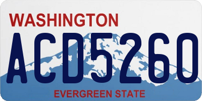 WA license plate ACD5260