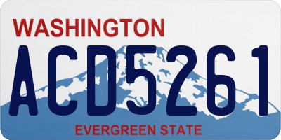WA license plate ACD5261