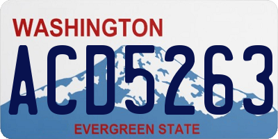 WA license plate ACD5263