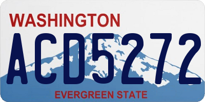 WA license plate ACD5272