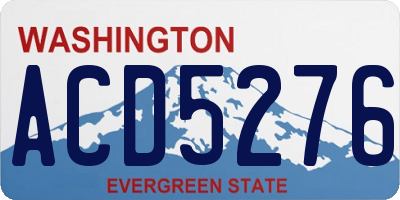 WA license plate ACD5276