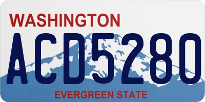 WA license plate ACD5280