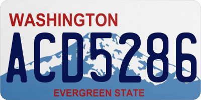 WA license plate ACD5286