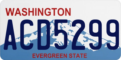 WA license plate ACD5299