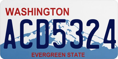WA license plate ACD5324