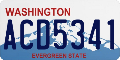 WA license plate ACD5341
