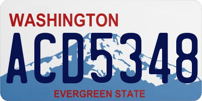 WA license plate ACD5348