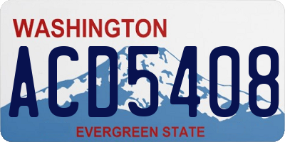 WA license plate ACD5408