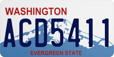 WA license plate ACD5411