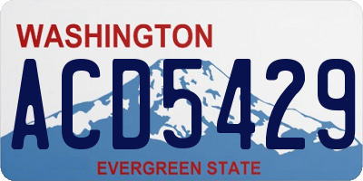 WA license plate ACD5429
