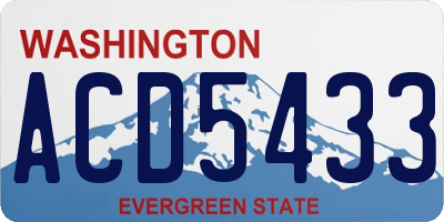 WA license plate ACD5433