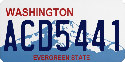 WA license plate ACD5441