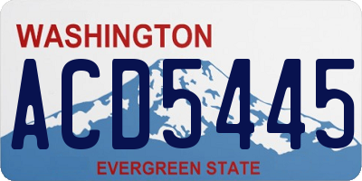 WA license plate ACD5445