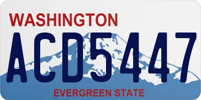 WA license plate ACD5447