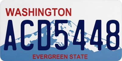 WA license plate ACD5448