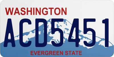 WA license plate ACD5451