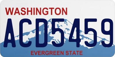 WA license plate ACD5459