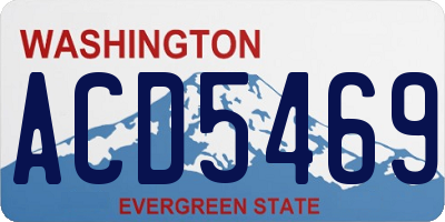WA license plate ACD5469