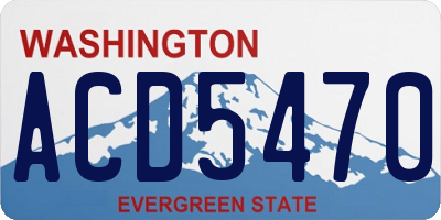 WA license plate ACD5470