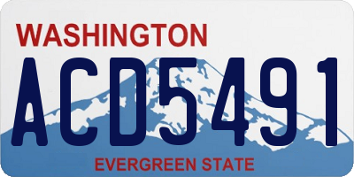 WA license plate ACD5491