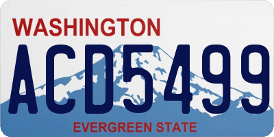 WA license plate ACD5499