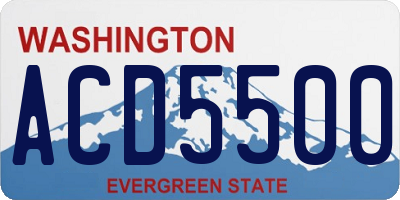 WA license plate ACD5500