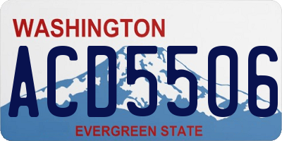 WA license plate ACD5506