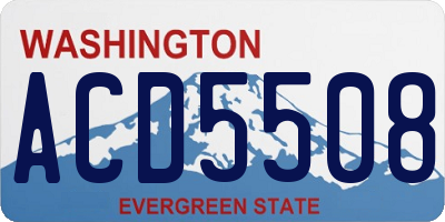 WA license plate ACD5508