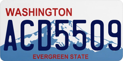 WA license plate ACD5509