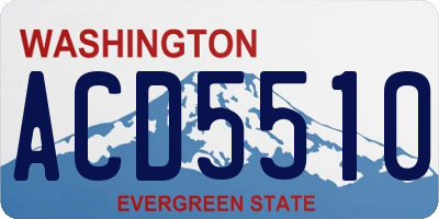 WA license plate ACD5510