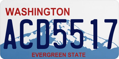 WA license plate ACD5517