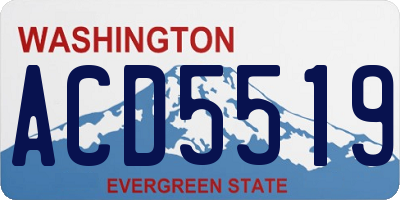 WA license plate ACD5519