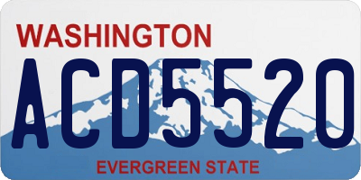 WA license plate ACD5520