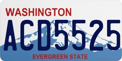 WA license plate ACD5525
