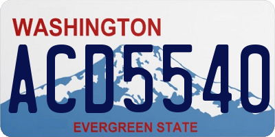 WA license plate ACD5540