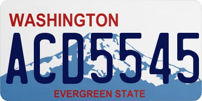 WA license plate ACD5545