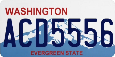 WA license plate ACD5556