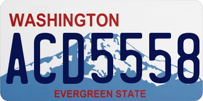 WA license plate ACD5558